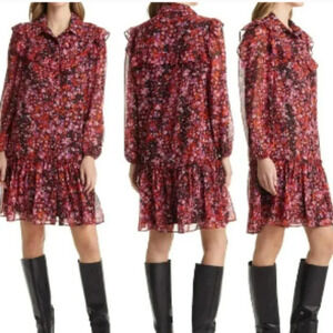 Julia Jordan floral print ruffle long sleeve dress. NWT Size 16